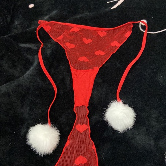 Women’s Shein two piece sexy red Valentines sheer mesh lingerie set. Size M. - Picture 4 of 16